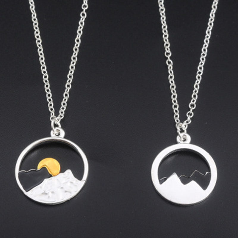 European And American Style Single-layer Necklace, Fashion Jewelry, Landscape Pendant Necklace