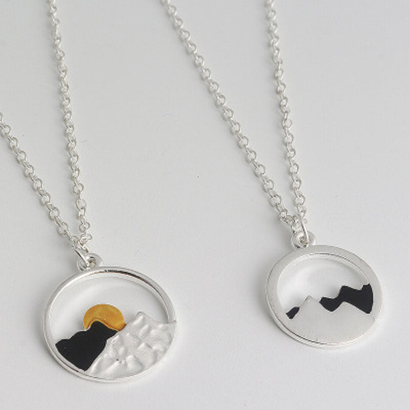 European And American Style Single-layer Necklace, Fashion Jewelry, Landscape Pendant Necklace