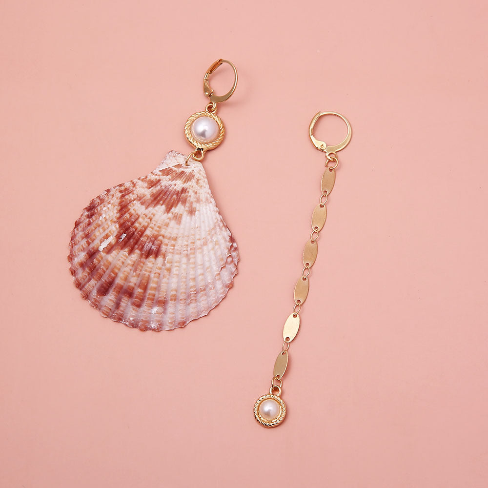 Fashion Style Natural Shell-shaped Stud Earrings