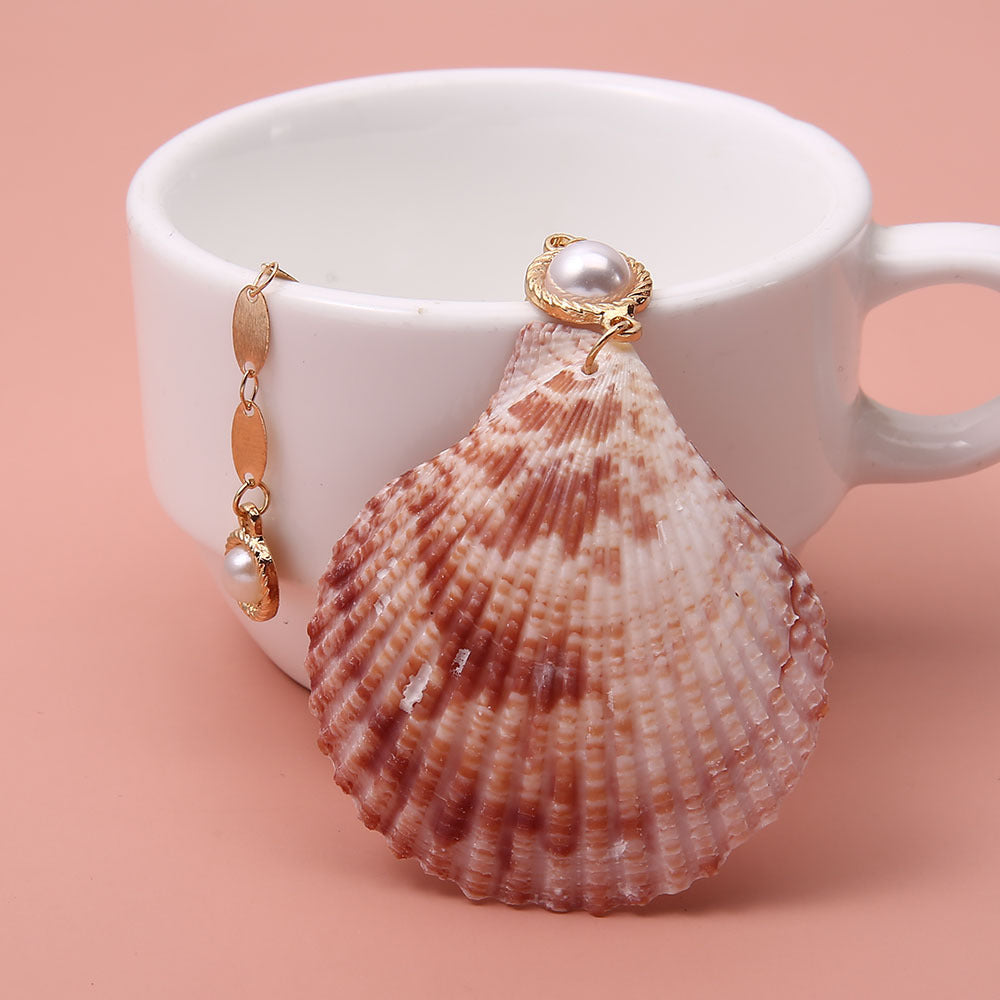 Fashion Style Natural Shell-shaped Stud Earrings