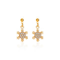 Christmas Feminine Micro-inlaid Zircon Snowflake Earrings