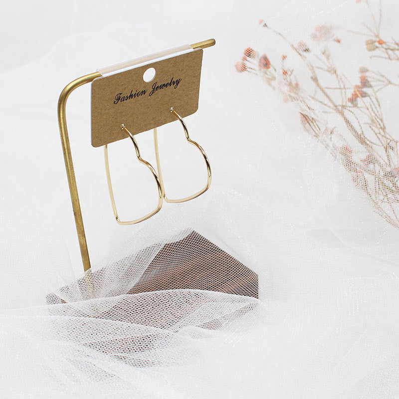 Fashion Trend Cool Girl Metal Love Earrings