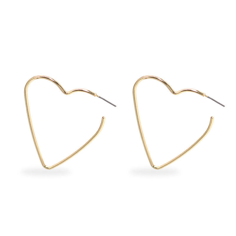 Fashion Trend Cool Girl Metal Love Earrings