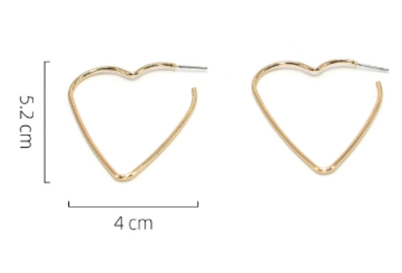Fashion Trend Cool Girl Metal Love Earrings