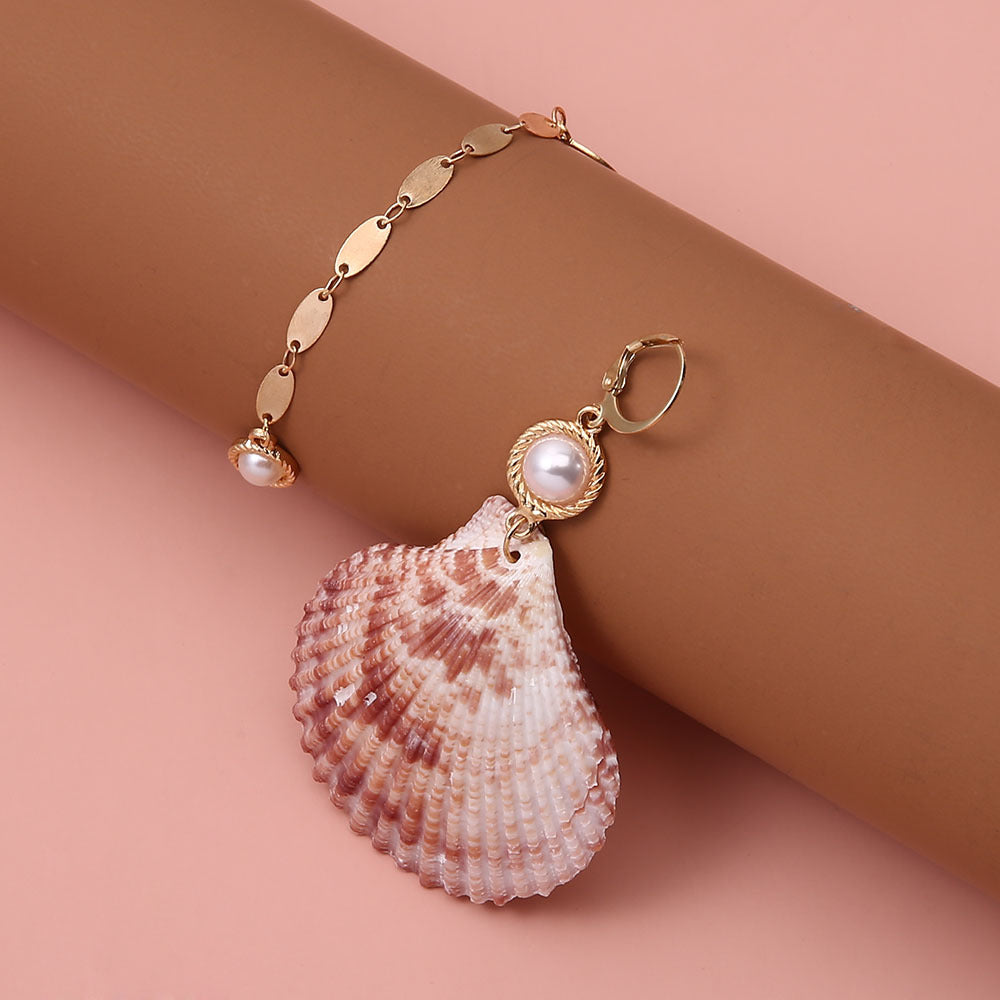 Fashion Style Natural Shell-shaped Stud Earrings