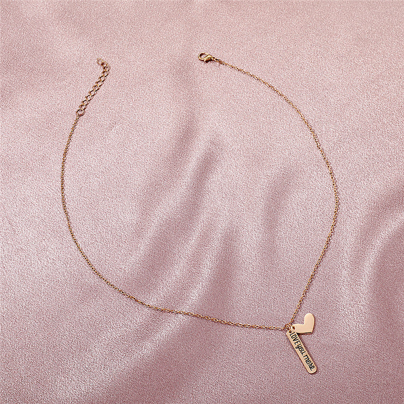 Personalized Vintage Letter Pendant Necklace